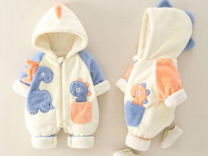 BABYNBEAUTY-Where Cuteness Meets Radiance for Your Little one - BabynBeauty 109 Newborn Baby Thickened Fleece-lined Jumpsuit Rompers