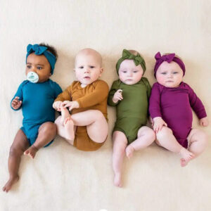 Solid Color Long Sleeve Jumpsuit Triangle Rompers
