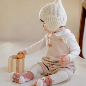 Fox Knitted Strap Baby Rompers Spring And Autumn Jumpsuit