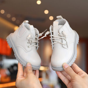 BABYNBEAUTY-Where Cuteness Meets Radiance for Your Little one - BabynBeauty 320 Kids Leather Boots Waterproof Children Sneakers Beige Toddler Snow Boots Girl Winter Shoe Boy