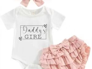 BABYNBEAUTY-Where Cuteness Meets Radiance for Your Little one - BabynBeauty 106 Girls' Baby Three-piece Set Rompers Jumpsuit