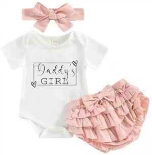 Girls' Baby Three-piece Set Rompers Jumpsuit