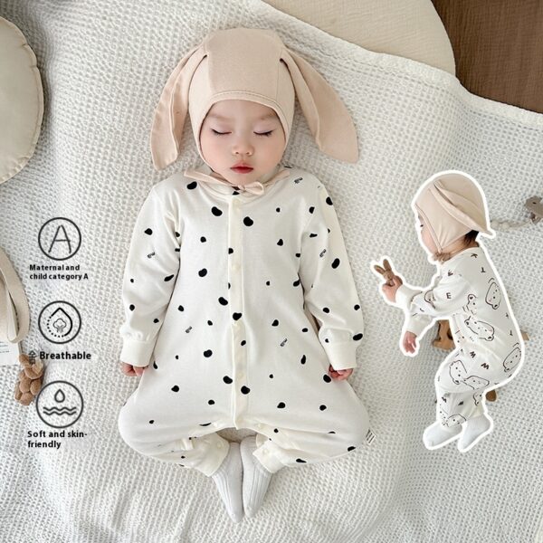 Pure Cotton Class A Boneless Underwear Base Baby Pajamas Rompers Jumpsuit