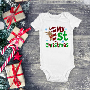 Christmas Snowman Elk Printing Triangle Rompers Baby Jumpsuit