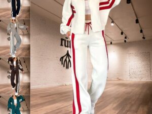 Fashion Two-piece Women's White Sports Suit Loose Sports Shirt Casual Pants Sets Sportswear Women Clothes Tracksuit Women Outfits